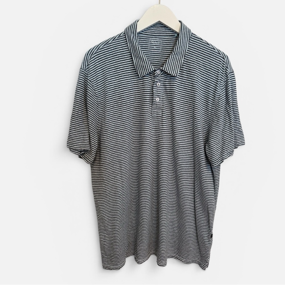 Rails Men’s Napoli Short Sleeve Polo sz XL Cerulean Sky Stripe